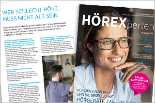 Cover vom HÖREXperten Magazin und Innenseite mit Bild von Kerem Örcun
